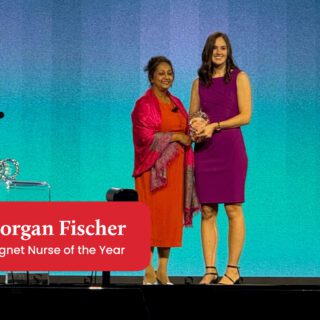 Texas Children's nurse Morgan Fischer receives National Magnet Nurse of the Year award.