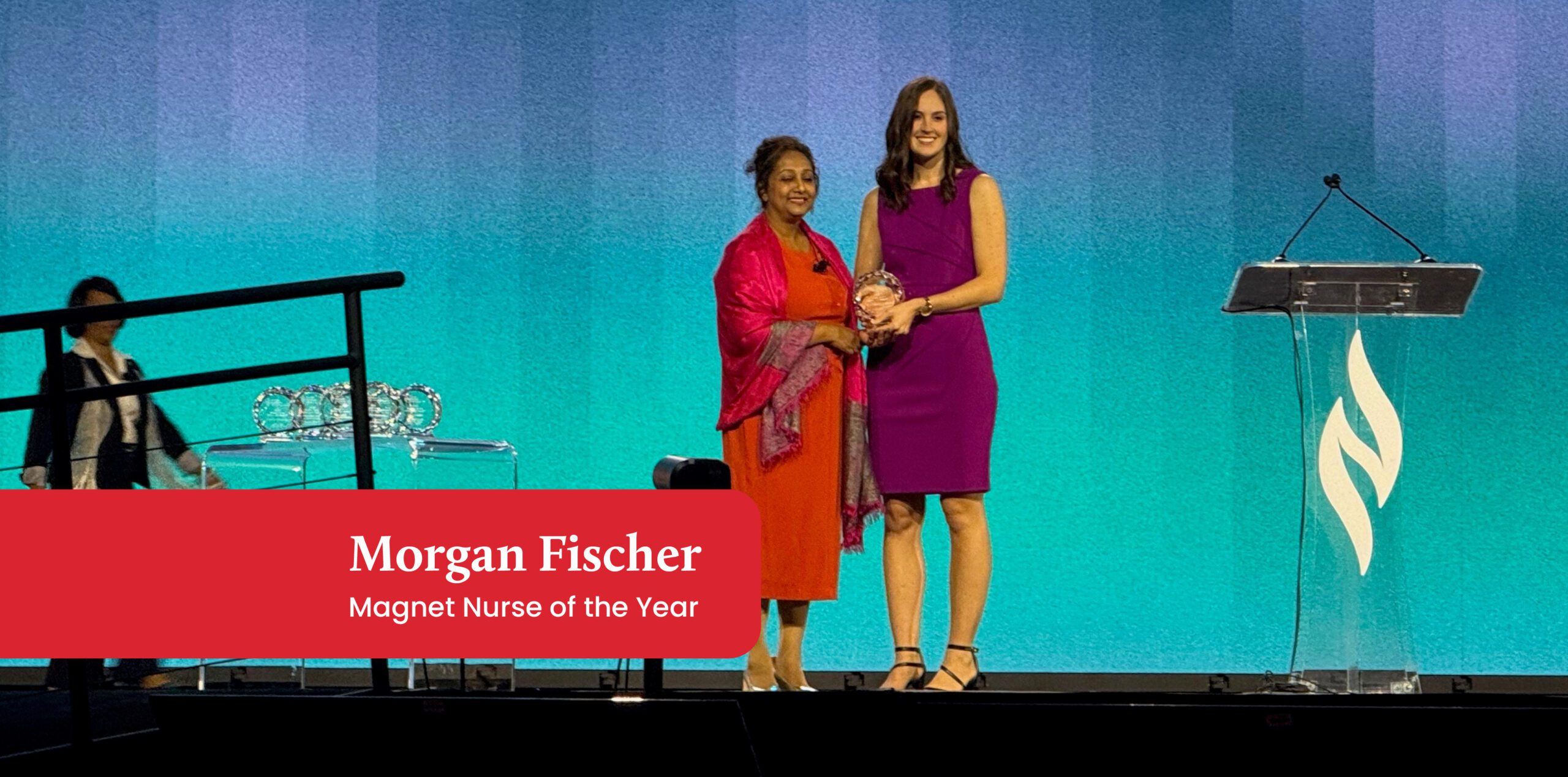Texas Children's nurse Morgan Fischer receives National Magnet Nurse of the Year award.