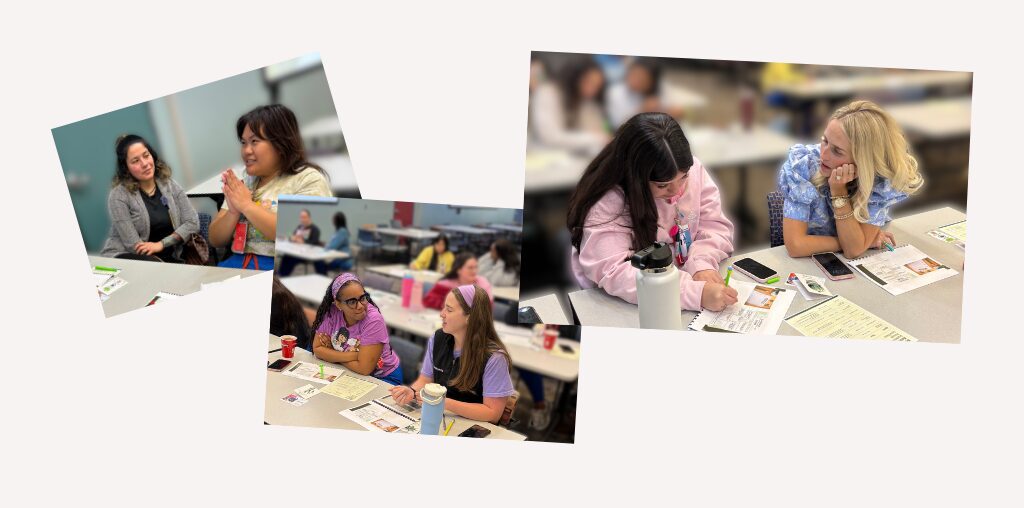 Texas Children's nurse residency program supports the transition into practice through mentorship. Collage of photos of nurse residents meeting with their mentors in a workshop.